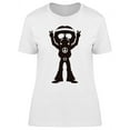thumbnail image 1 of Hippie Silhouette Cartoon Design T-Shirt Women -Image by Shutterstock, Female Medium, 1 of 2