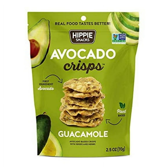 Hippie Snacks - Avocado Crisps Guacamole, 2.5 oz | Pack of 8