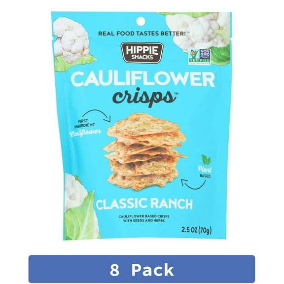 Hippie Snacks Crispy Cauliflower Ranch 2.5 oz (Pack Of 8)