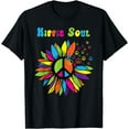 thumbnail image 1 of Hippie Soul Funny Peace Sign Daisy Flower Hippies Art Lovers T-Shirt, 1 of 3