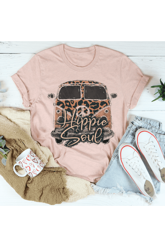 Hippie Soul Leopard Tee Peachy Sunday T-Shirt