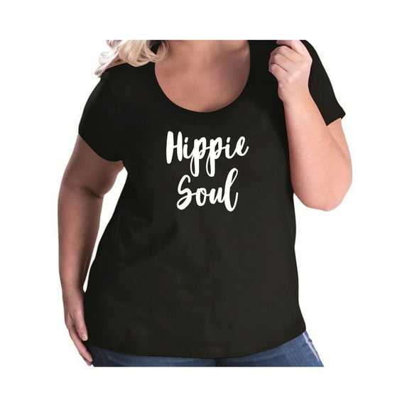 Hippie Soul Womens Plus Size Scoopneck Tee