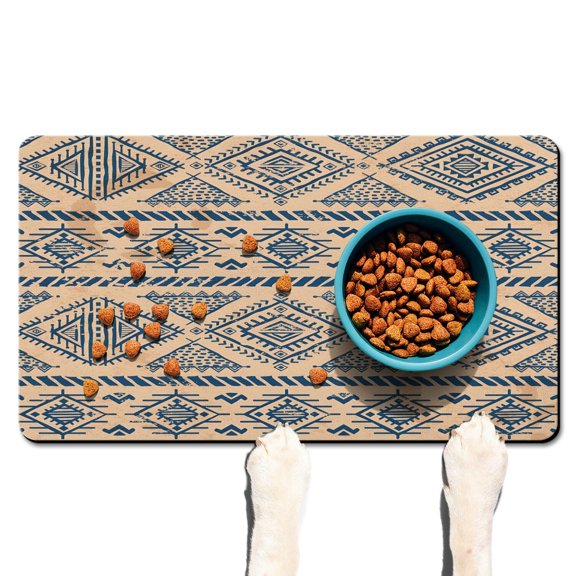 Hippie Style Dish Drying Mat Non-Slip Absorbent Quick Dry Washable for Kitchen Counter or Sink Area