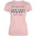 thumbnail image 1 of Hippie Van Ain't Nobody Messin' With My Clique Bus Camper Juniors Soft T Shirt Blush Pink 2XL, 1 of 1