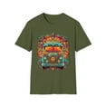 thumbnail image 1 of Hippie Van Bus Unisex T-Shirt Boho Festival Flowers 60s 70s, 1 of 3