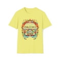thumbnail image 1 of Hippie Van Bus Unisex T-Shirt Boho Festival Flowers 60s 70s, 1 of 3