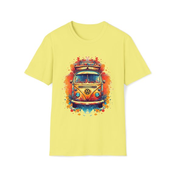 Hippie Van Bus Unisex T-Shirt Boho Festival Flowers 60s 70s