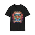 thumbnail image 1 of Hippie Van Bus Unisex T-Shirt Boho Festival Flowers 60s 70s, 1 of 3
