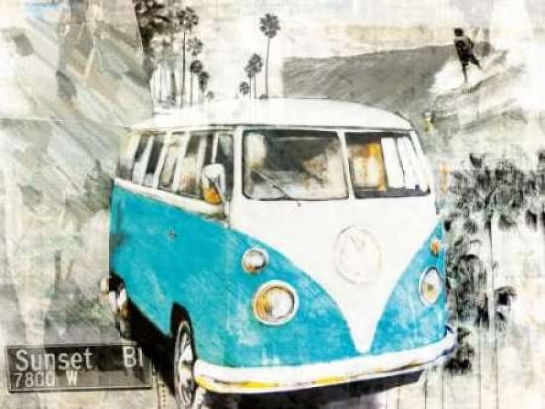 Hippie Van Canvas Art - Bresso Sola (18 x 24)