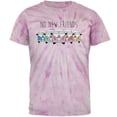 thumbnail image 1 of Hippie Van No New Friends Bus Camper Mens T Shirt Pinwheel Pink Tie Dye LG, 1 of 1