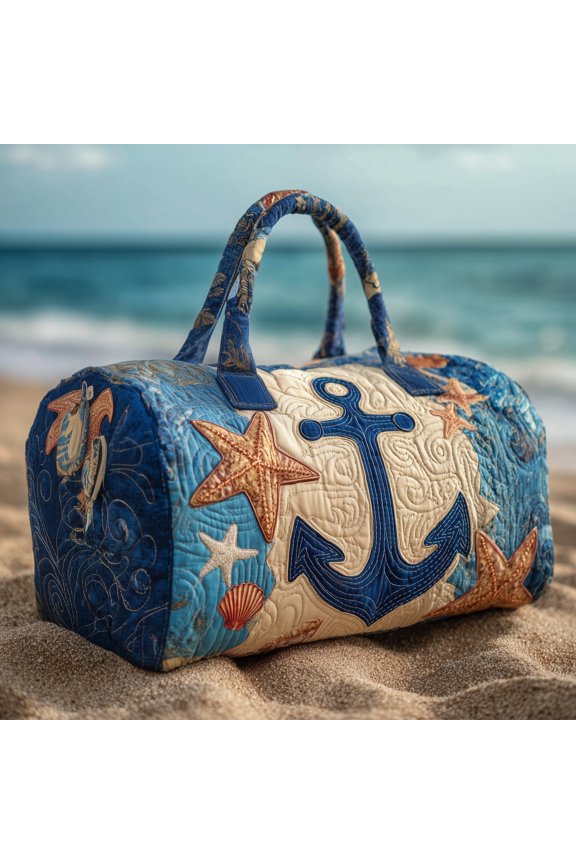 Hippie Van Quilted Duffle Bag with Adjustable Strap,Travel Weekender Bag