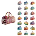thumbnail image 1 of Hippie Van Quilted Weekender Duffle Bag, Boho Vintage Floral Travel Carry On Bag with Strap for Gym Yoga Weekend Trip, 1 of 7