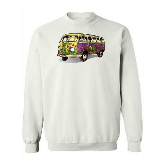 Hippie Vintage Bus Sweatshirt Women -Image by Shutterstock, Female XX-Large