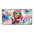 thumbnail image 1 of Hippie Vizsla Portrait Watercolor Tie-Dye Vintage Styles Desk Mat Full Keyboard Mouse Pad Vizslas Dog Lover Gifts Idea Large Mousepad - 00014, 1 of 5