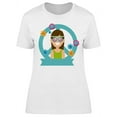 thumbnail image 1 of Hippie Woman Graphic T-Shirt Women -Image by Shutterstock, Female Medium, 1 of 2