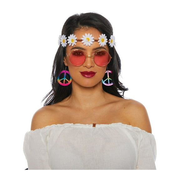 Adults 1960s Groovy Hippie Generation Costume Accessory Kit