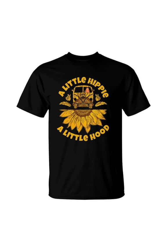 Hippies Sunflower Peace Retro Costume Hippy Gift TShirt