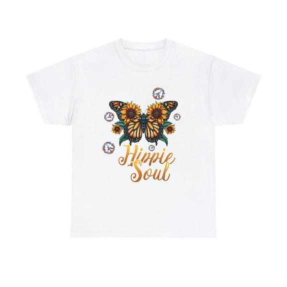 Hippie Soul Butterfly Sunflower Shirt, Butterfly Lovers Shirt ID-0222-DELN