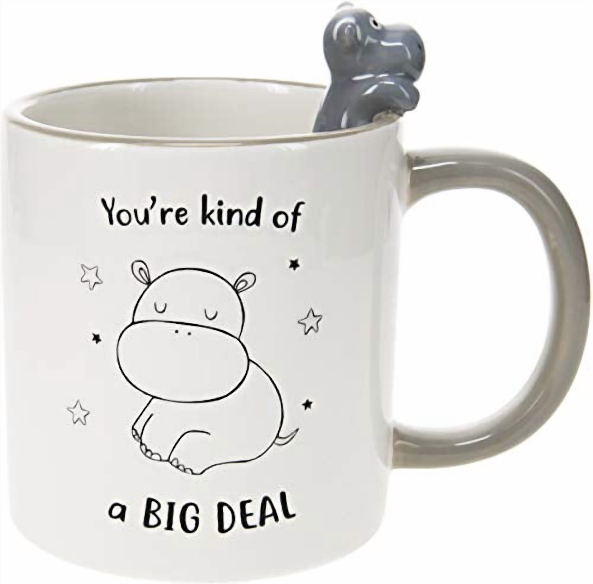 Mug En Céramique Blanc Personnalisable Par Sublimation - Motif "Bébé Hippopotame" - Neuf