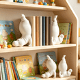 thumbnail image 1 of Hippo Bookends, Decorative Resin Bookends with Whimsical Acrobat Design, 10 Inch Tall Heavy Duty Book Supports for Large Books, Office Desk and Library 1PC Hippo Bookend Style-A, 1 of 7