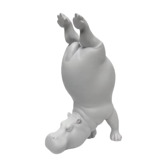 Hippo Bookends, Funny Hippo Resin Bookend for Bookshelf, Animal Book Holder for Home Office Desk Library Shelf Decor, Clumsy Hippopotamus Book Organizer Gift