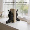 thumbnail image 1 of Hippo Bookends, Heavy Resin Acrobatic Hippo Bookends Ends Book Ornament Creative Hippo Notebook Holder Farmhouse Cool Modern Small for Various Types of Books (Brown, B), 1 of 9