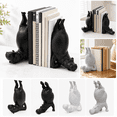 thumbnail image 1 of Hippo Bookends, Resin Hippopotamus Book Ends, Black White Animal Sculpture Book Holder, Yoga Hippo Statue Shelf Decor for Office Home Library Gift（1pcs), 1 of 9