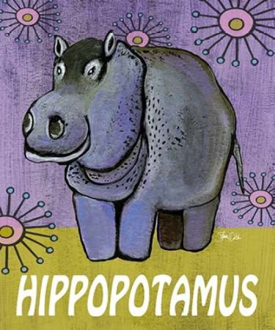 Hippo Canvas Art - Shanni Welsh (20 x 24)