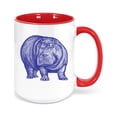thumbnail image 1 of Hippo Coffee Cup, Hippo, Hippo Mug, Gift For Hippo Lover, Hippopotamus Cup, Hippopotamus Mug, Sublimated Design, Gift For Her, Hippo's, RED, 1 of 1