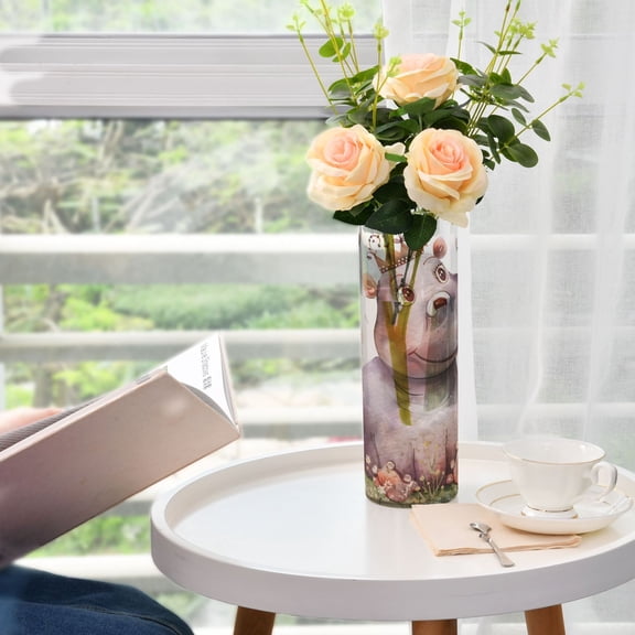 Hippo Crown Flowers Vases for Flowers Modern Decorative Vase Home Decor for Bedroom Kitchen Living Room Centerpieces