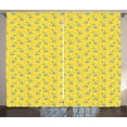 thumbnail image 1 of Ambesonne Hippo Curtains 2 Panel Set, Little Smiling Hippo, 108" x 63", Pale Sage Green Teal, 1 of 3