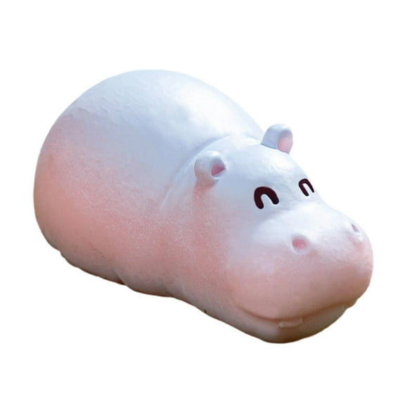 Hippo Figurine Garden Sculpture Decorative Desktop Statue Cute Animal Art Piece for Home and Outdoor