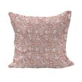 thumbnail image 1 of Hippo Fluffy Throw Pillow Cushion Cover, Hippo Pattern Wild Animal Funny Girls Boys Playroom Concept, Decorative Square Accent Pillow Case, 24" x 24", White Coral Red, by Ambesonne, 1 of 5