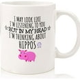 thumbnail image 1 of Hippo Gift, Hippo Mug, Hippo Lover Gift, Funny Hippo Gifts For Mum, Women, Her, Girls, Gifts For Hippo Lovers, Hippos, Crazy Hippo Lady, Ceramic Novelty Coffee Mugs 11oz, 15oz Mug, Tea C, 1 of 4
