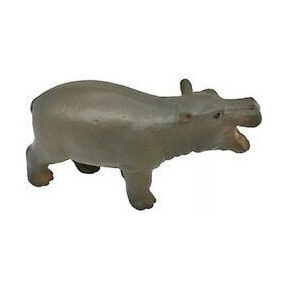 Hippo, Hippopotamus, Baby, Museum Quality Rubber Animal Toy, Educational, Realistic Hand Painted Figure, Lifelike Model, Figurine, Gift, 2" M111 B646