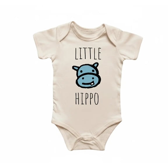 Hippo Hippopotamus Newborn Baby Bodysuit