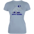 thumbnail image 1 of Hippo Hippothermia Cold Winter Funny Juniors Soft T Shirt, 1 of 1