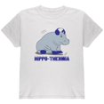 thumbnail image 1 of Hippo Hippothermia Cold Winter Funny Youth T Shirt White YSM, 1 of 1
