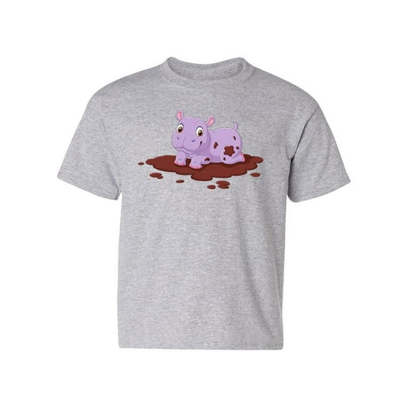 Hippo In The Mud T-Shirt Juniors -Image by Shutterstock, Small