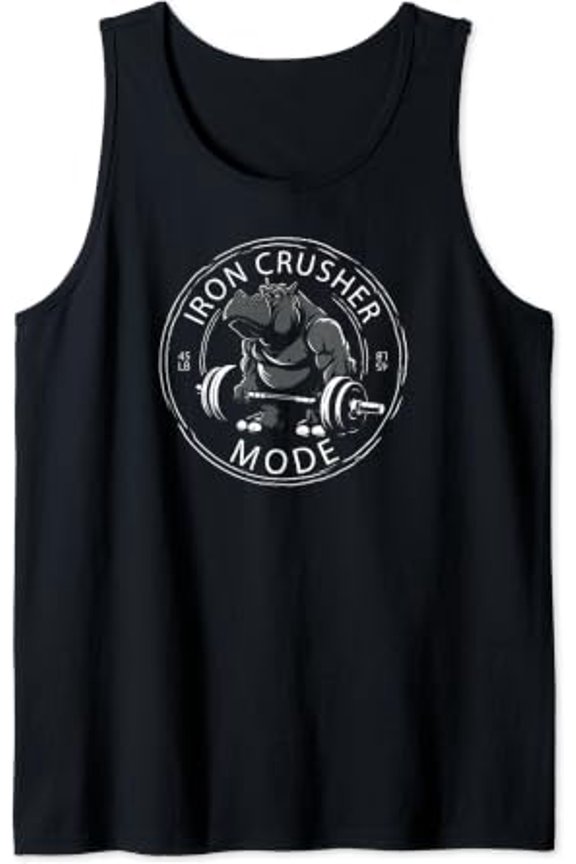 Hippo Lifting Weight Gym Work Out Fitness Gym Weigh Lifting Tank Top Size S-3XL
