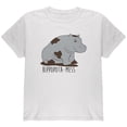 thumbnail image 1 of Hippo Mess Hippopotamess Funny Pun Youth T Shirt White YMD, 1 of 1