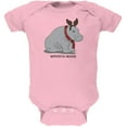 thumbnail image 1 of Hippo Moose Hippopotamoose Funny Pun Soft Baby One Piece Light Pink 18-24 M, 1 of 1