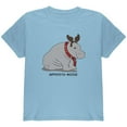 thumbnail image 1 of Hippo Moose Hippopotamoose Funny Pun Youth T Shirt Light Blue YSM, 1 of 1