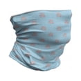 thumbnail image 1 of Hippo Neck Gaiter, Hippo Girl Umbrella Rain, Unisex, Grey Pink Sky Blue, by Ambesonne, 1 of 3