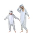 thumbnail image 1 of Hippo Onesie Adults Unisex Animal Pajama Polyester One-Piece Sleepwear for Women and Men Small, 1 of 6