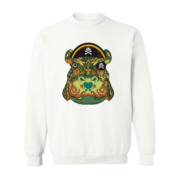 Hippo Pirate Sweatshirt Men -Image by Shutterstock, Male Small