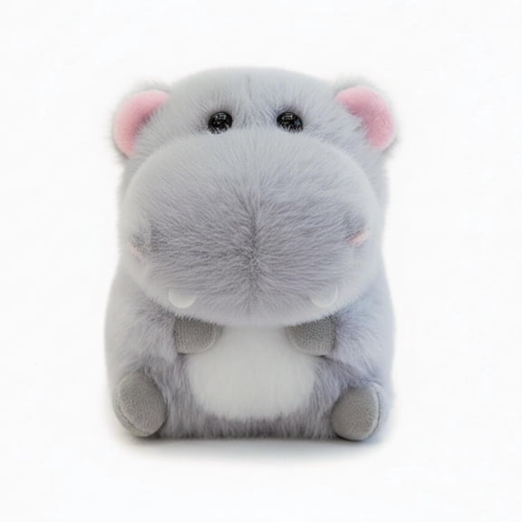 Hippo Plush Toys, Soft Hippopotamus Stuffed Animals, Gray and Pink, 6 Inch, Cuddly Gift for Boys Girls, Small Stuffed Animals Plush Toy Sitting Soft Doll Plushies (Hippo Hippopotamus)