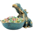 thumbnail image 1 of Hippo Statue Home Resin Hippopotamus Figurine fun candy dish,Key bowl,big mouth Sculpture Table Art Decoration Sundries Container Storage Box(Dark Blue), 1 of 8