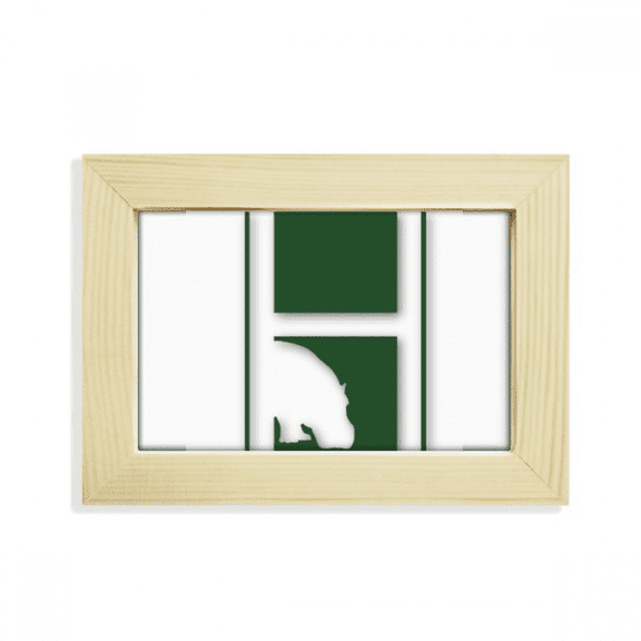Hippo Weight River Mud Art Deco Fashion Desktop Decorate Photo Frame Picture Art Painting 5x7 inch