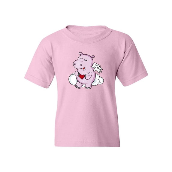 Hippo With Wings T-Shirt Juniors -Image by Shutterstock, Large